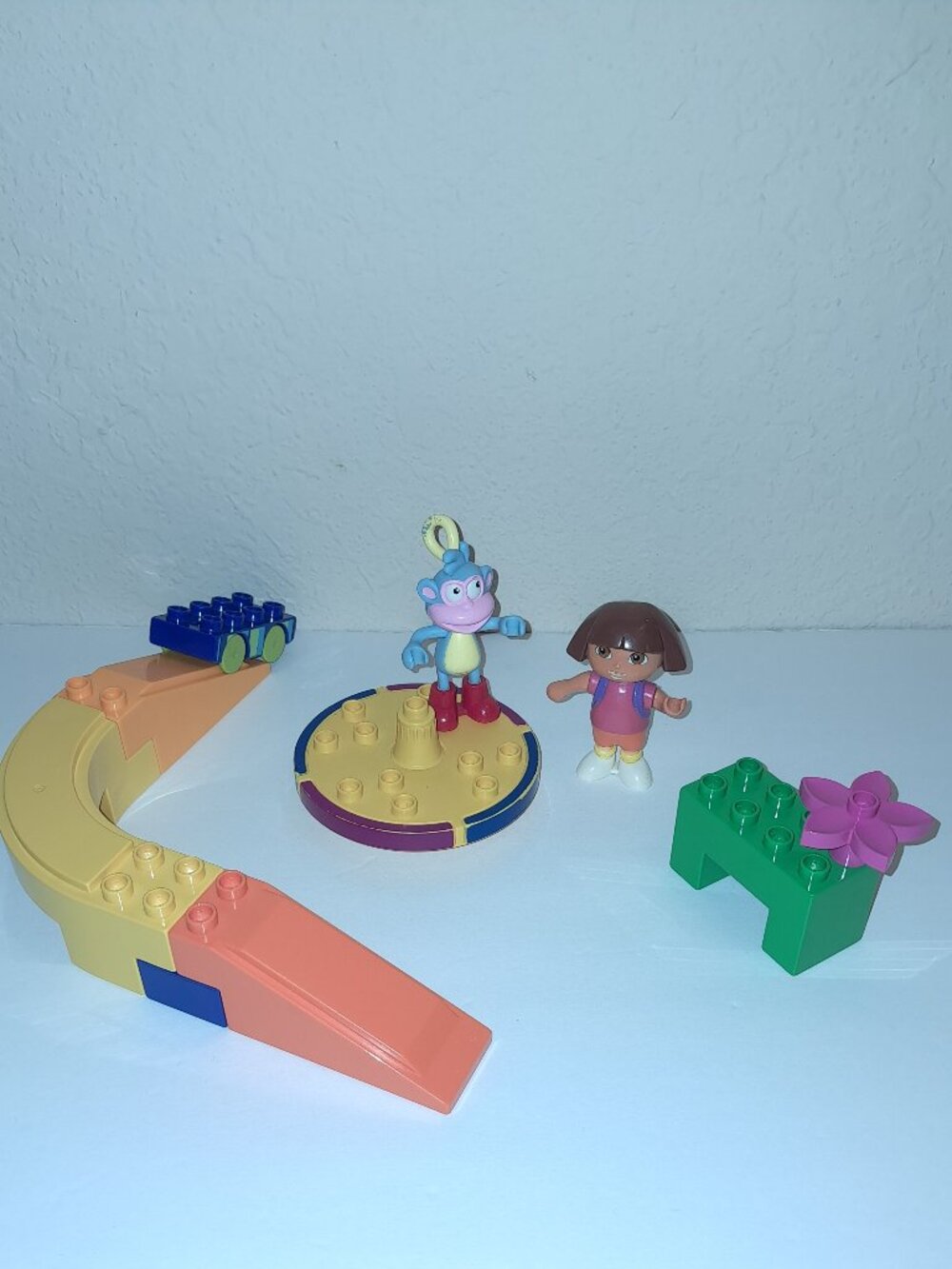 23 Piece LEGO DUPLO Preschool Building Toy: Dora, Diego, Boots, Slide, Carousel